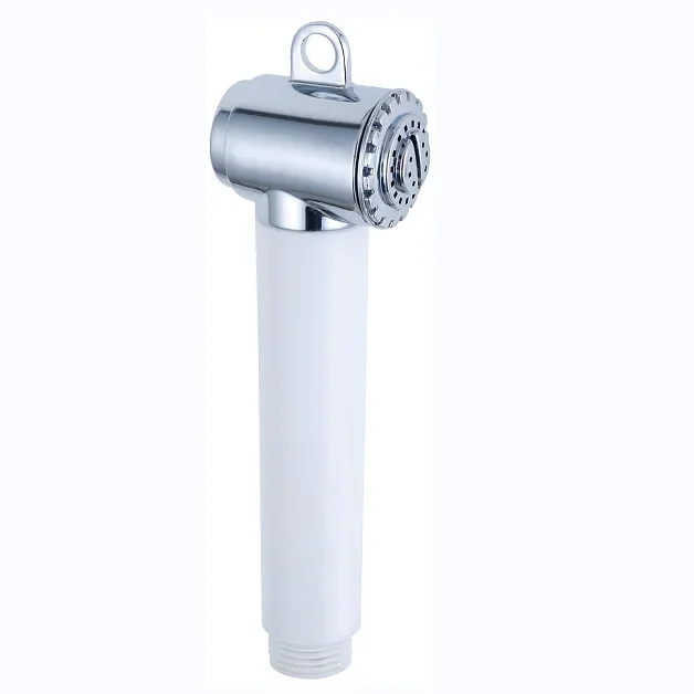 JB-22B chrome and white plastic bathroom shattaf ABS handheld bidet sprayer for toilet wc