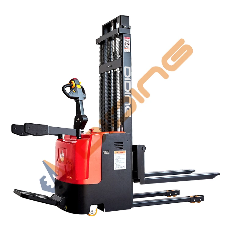 Electric pallet stacker 1.5/2 ton Stand-on type pallet stacker Chinese manufacturer in sale