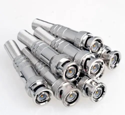 BNC Plug with long spring tail solder type in RF Connector for RG58 RG400 RG142 Coaxial Cable//