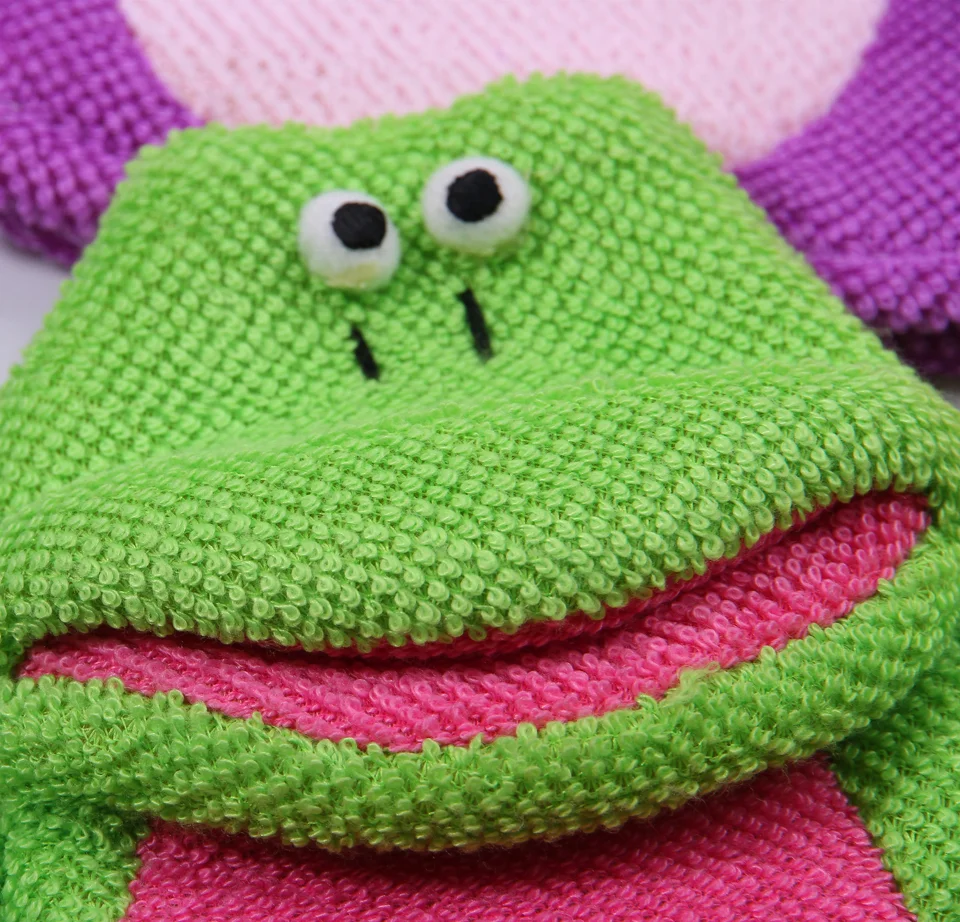 Wholesale Custom Animal Shape Cotton Wash Bath Brush glove