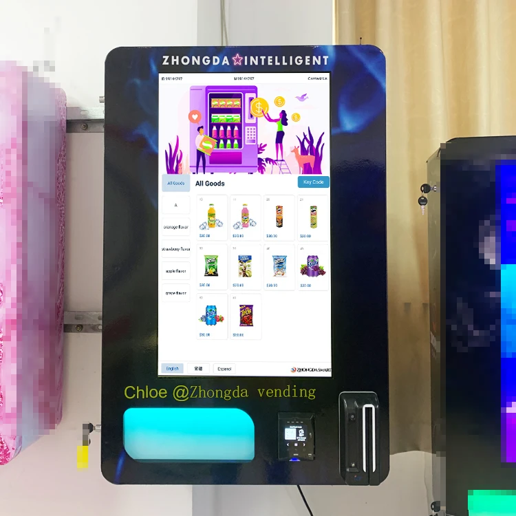 Touch Screen Wall Mounted Vending Machine Kiosk Wholesale Manufacture Sale Custom Small Vending Machine Mini