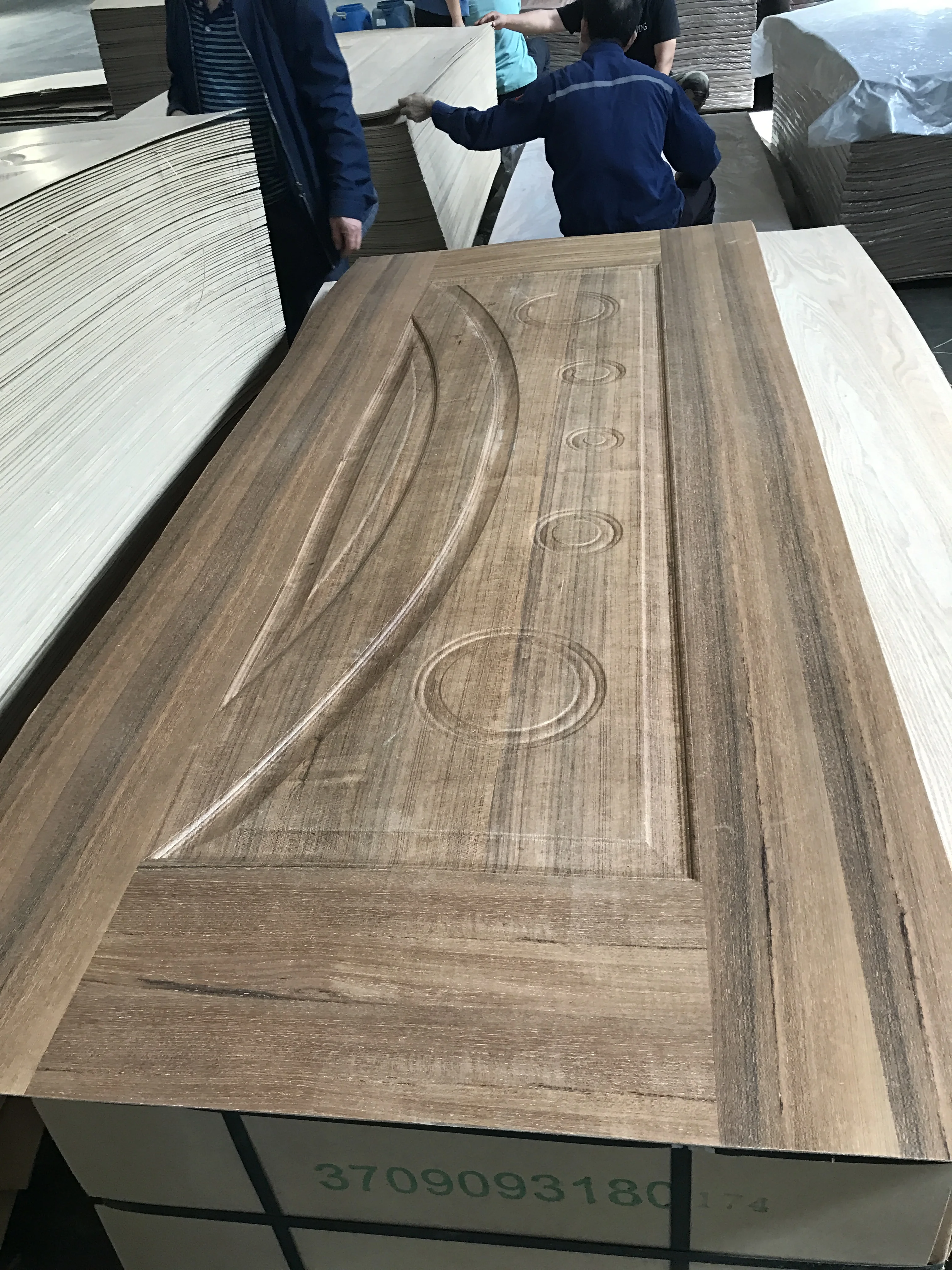 beech  melamine design door skin /hdf door skin