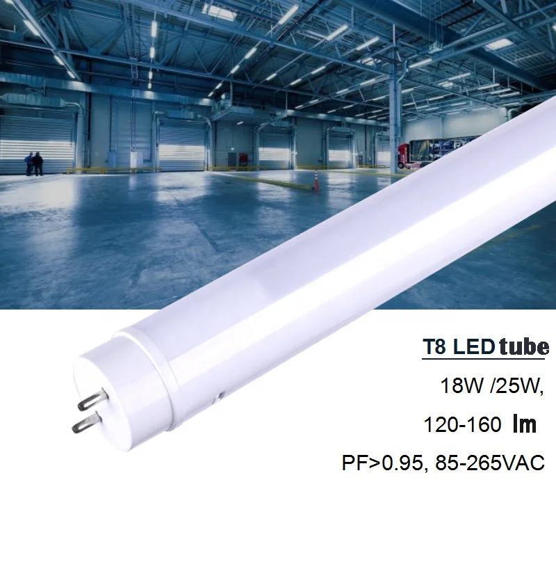 5 year warranty 360 degree led tube light bulb 85-ac100-240v t8 t5 2FT 4FT Plastic Glass Tube Light LED Lighting