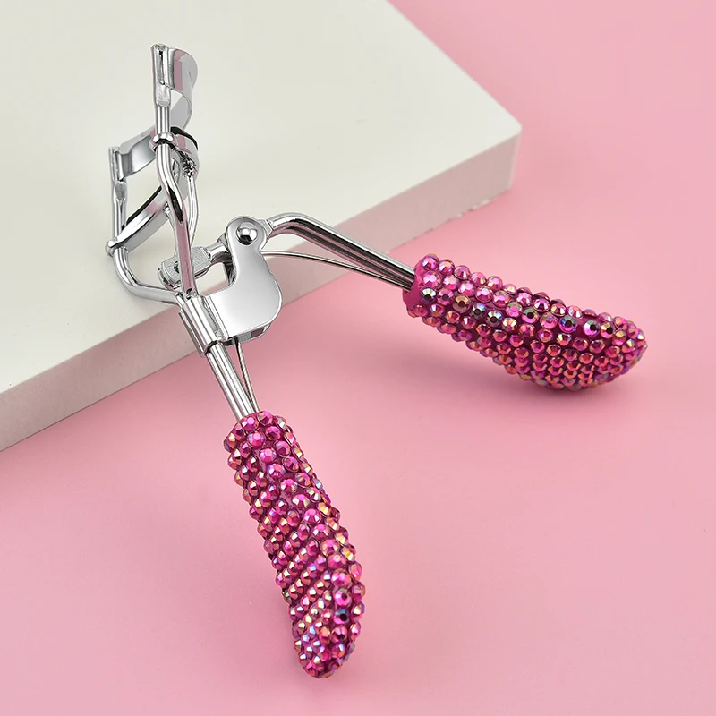 Best Selling Professional Eyelash Curler Comb High Quality Salon Beauty Tool Eye Makeup Custom Diamond Rhinestone Private Label