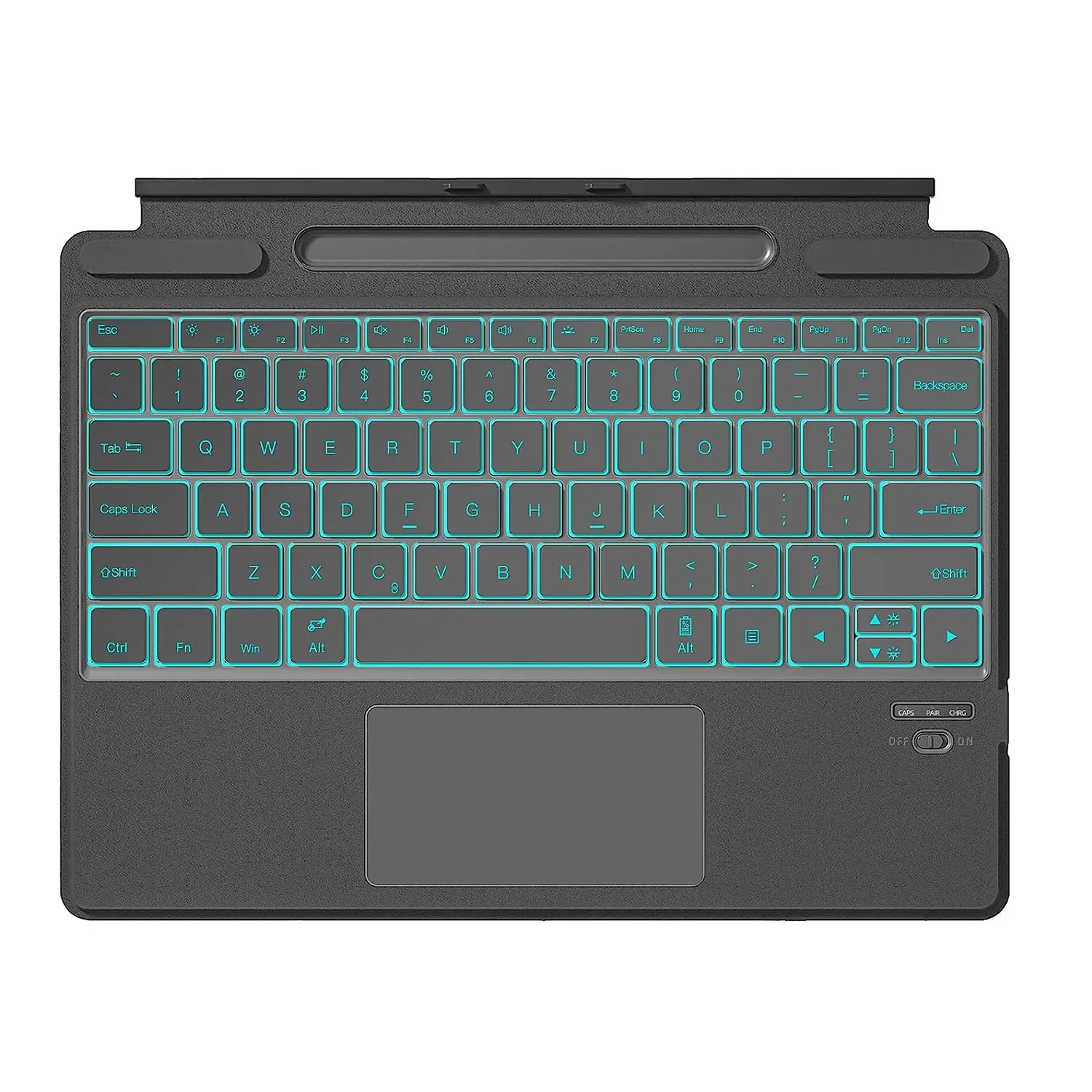 Slim RGB backlight surface book russian detachable keyboard for microsoft surface pro x 8pro 9 pro keyboard with case pen holder