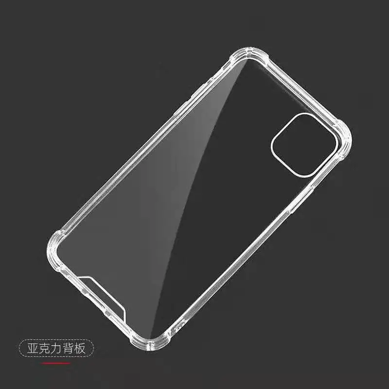 
Wholesale shockproof durable PC back TPU frame Clear Crystal cell phone case cover for iPhone 7 8 XS 11 for Samsung s20 