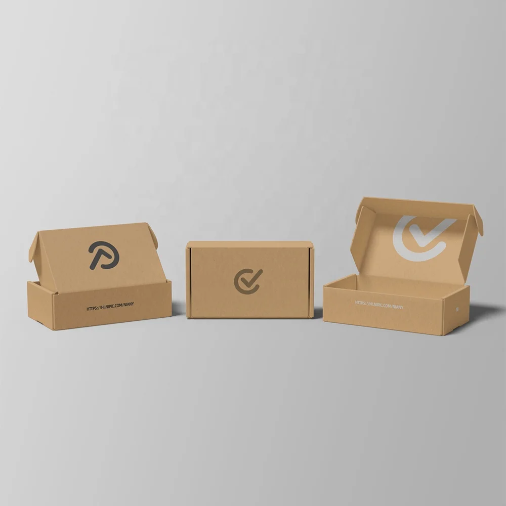 Factory custom printing logo Corrugated packaging box foldable delivery box mailing mailer box custom painted with custom logo