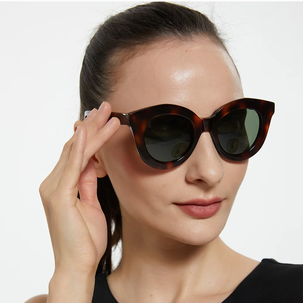 High quality handmade acetate lady women sunglasses UV protection
