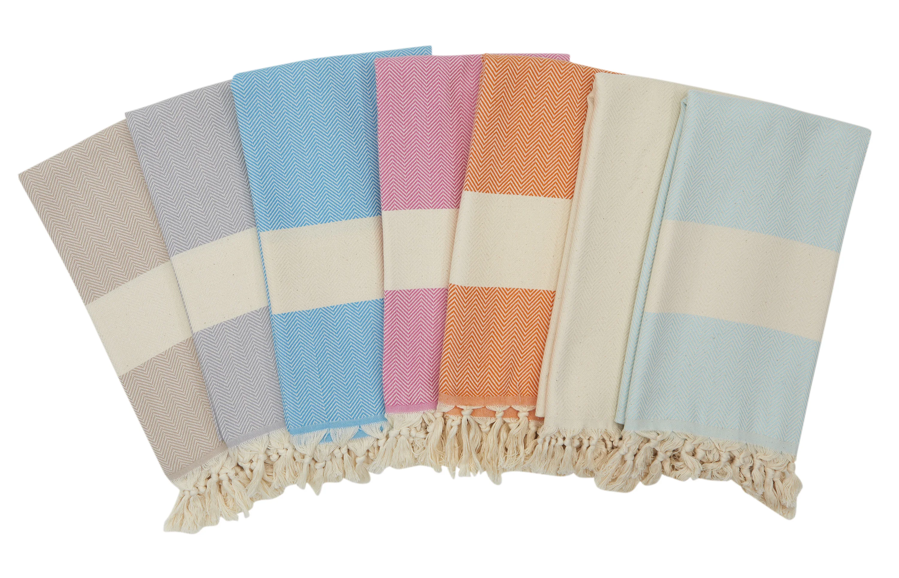Herringbone Classic Pestemal Turkish Towels, Hamam Towels Wholesale - Blanket - mint2 Classic Collection