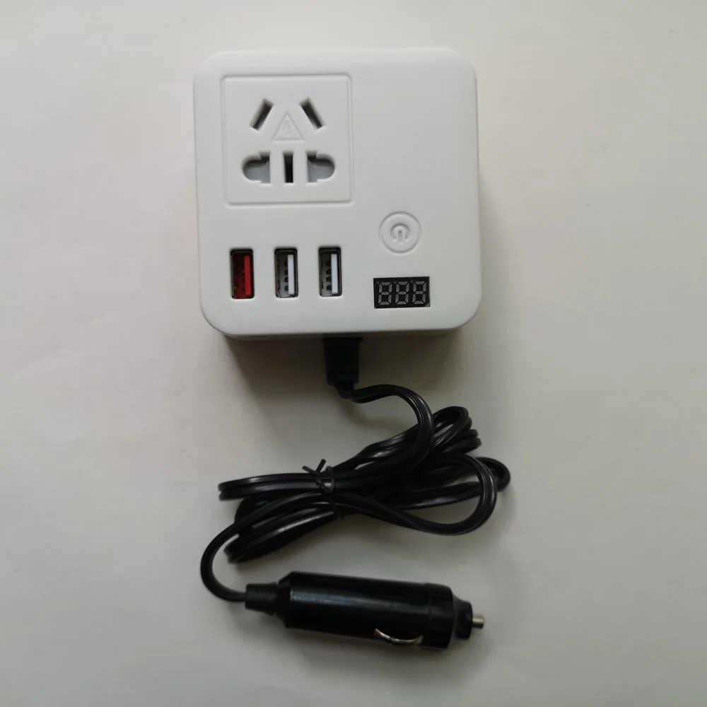 100W 12 Volt DC to AC 220V Car Power Inverter with USB Fast Charging