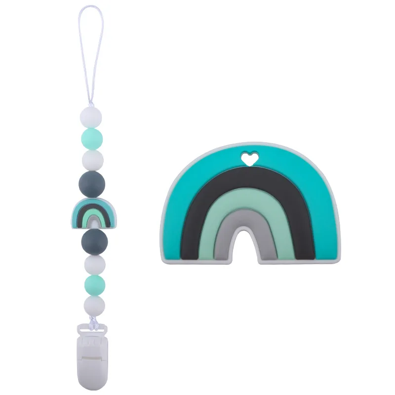 Personalised Sublimation Kids Teething Newborn Baby Accessory Soother Pacifier Clip Wooden Silicone In Pink