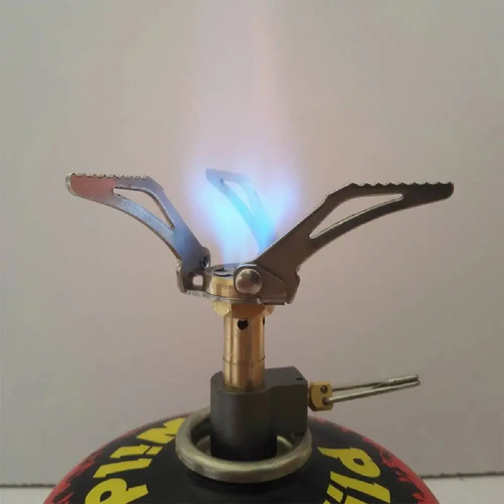 Outdoor Portable Folding Mini Camping Gas Stove Survival Furnace Stove 45g 3000W Pocket Hiking Picnic Cooking Gas Cooker Stove