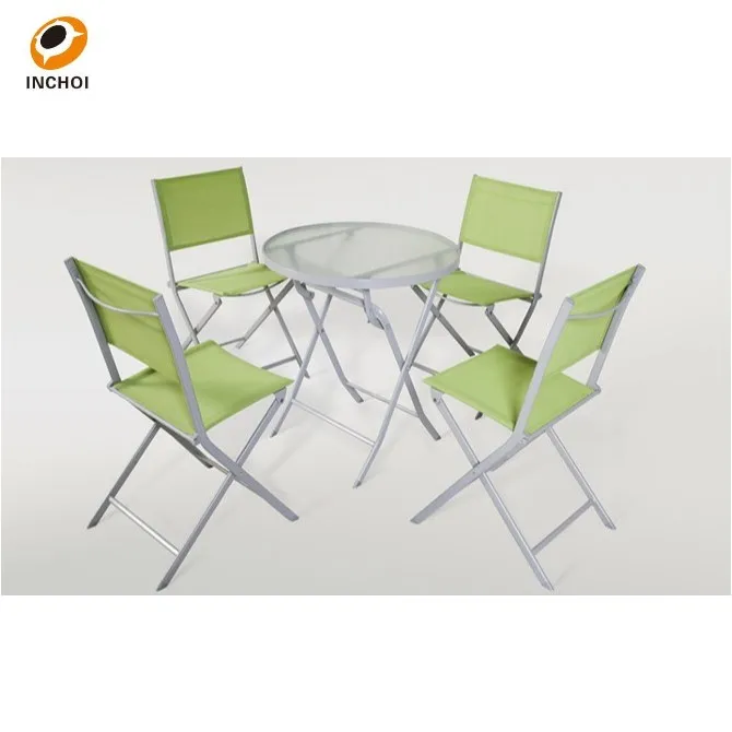 
fold steel table set for outdoor and indoor 