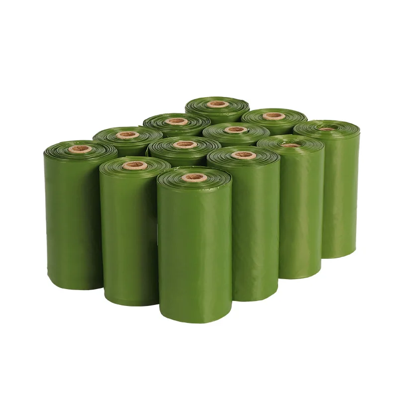  Fully Compostable Disposable Poo Bag Customized Pet Biodegradable Corn Starch Dog Poop Waste Bolsas Caca
