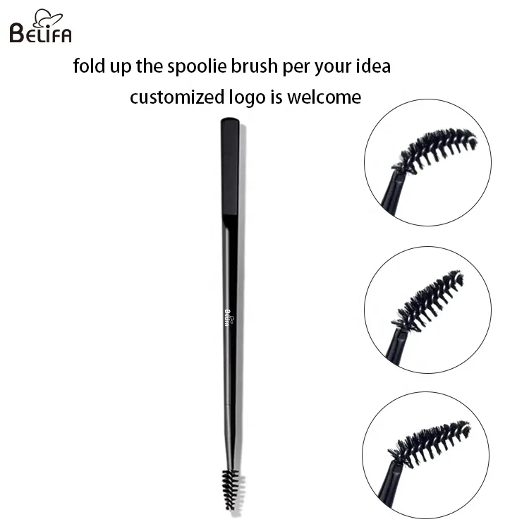 customized  dual ended Spatula eyebrow brow soap styling mascara brush mini brow wax lift applicator brow gel freeze applicator