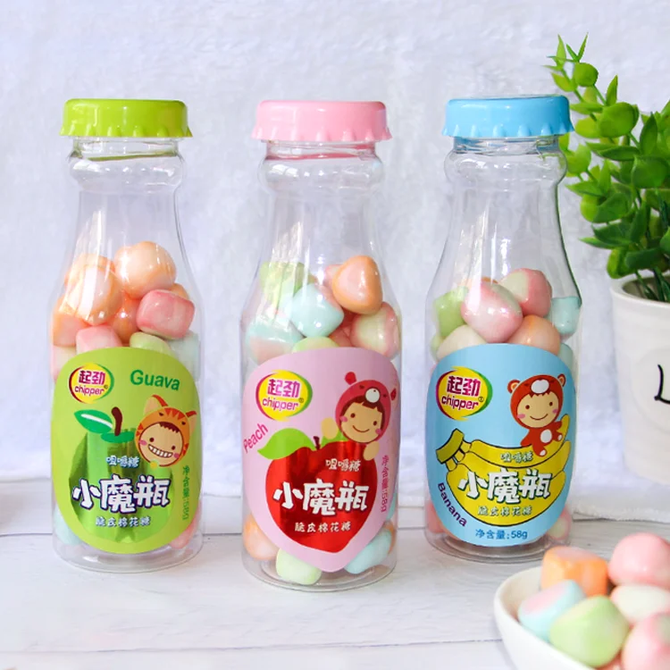 Hot heart shape marshmallows candy cotton candy