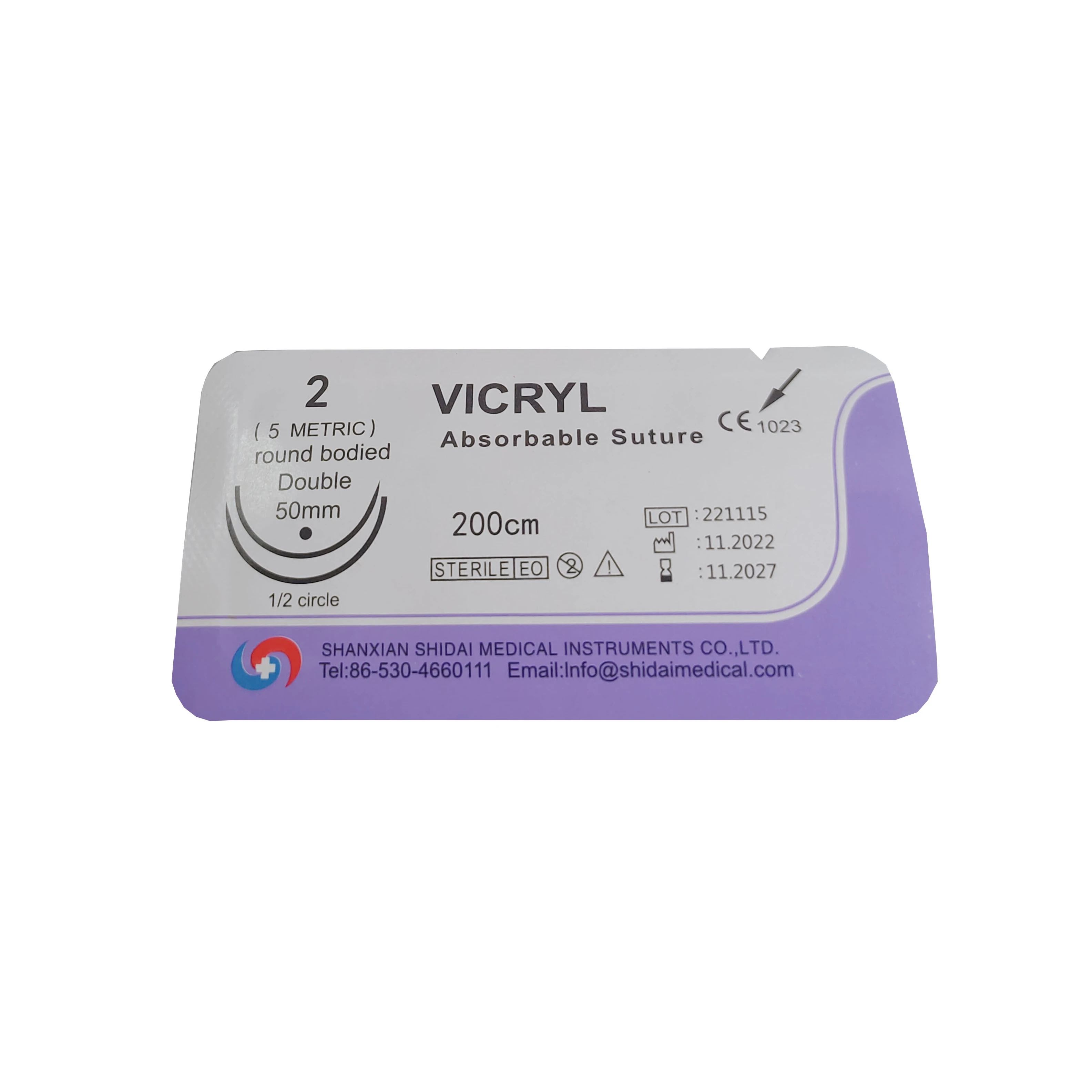 Medical 910 Chromic Catgut Surgical Sutures Braided Suture Vicryl Suture With Needle