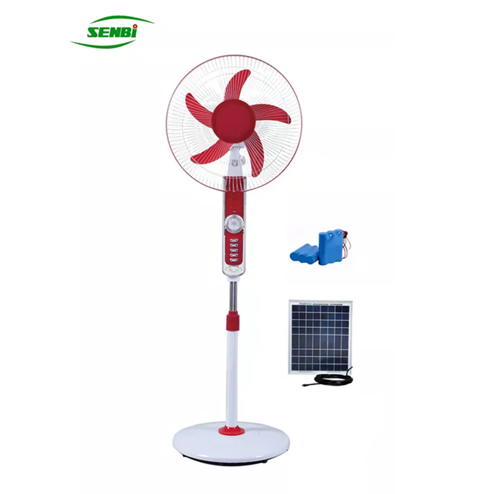 16' 18' Stand Fan with Lithium Battery Ac Dc Solar 12v Rechargeable