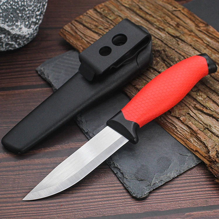 Yangjiang Steel Hunting Survival Chef Knife Camping Red Fixed Blade Fish Knife