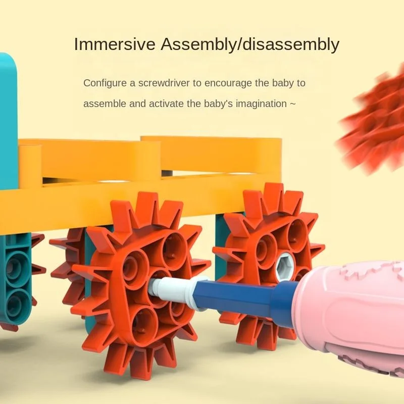 New 116pcs STEM toy building blocks electric gear drive DIY engineering construction building toy sets with motor