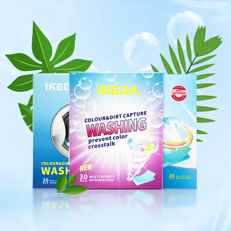 IKEDA Eco-friendly Laundry Detergent Sheet Sheets Laundry Strip For Sensitive Skin laundry detergent sheets OEM/ODM