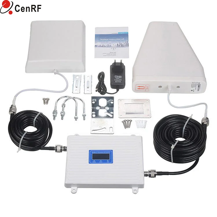 Universal GSM Repeater Triband 900 1800 2100 MHz Network LTE Mobile Phone 2G 3G 4G Repetidor Signal Booster Repetidor 4g