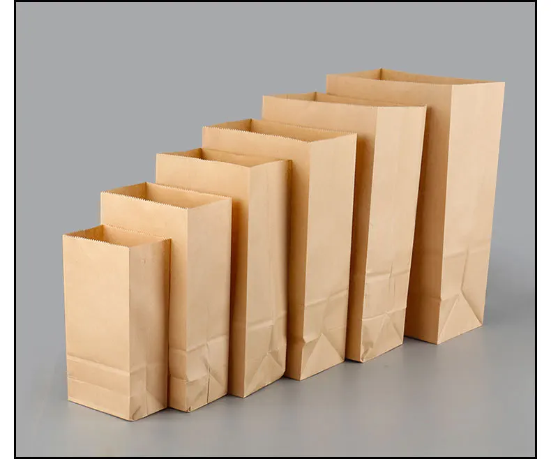 Food grade Brown SOS Kraft Paper Food Bag with your own logo