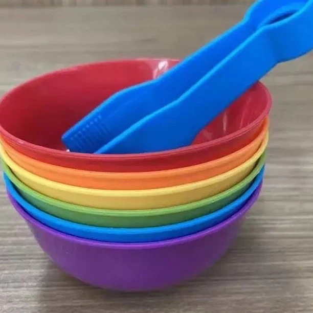 Educational Count Soft Glue Toys Accessories Bowls and Clamps
