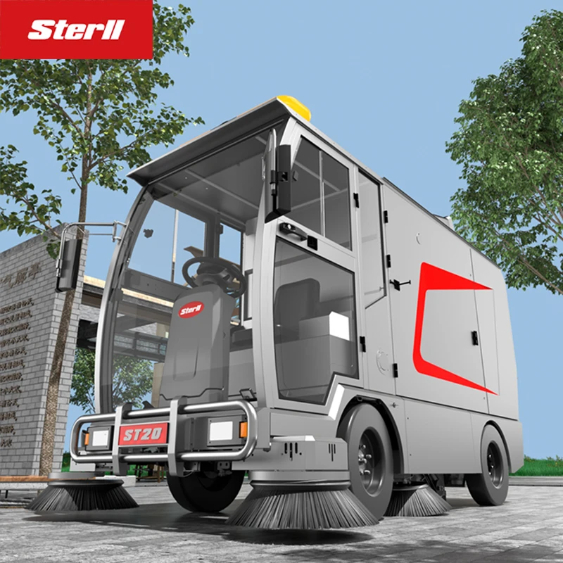 The Most Popular Fully Enclosed Cannon With Fog Industrial Street Sweeper Car