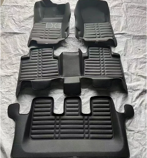 SUV Diamond Hot Pressed New Design Pvc Leather 3 Rows Car Floor Mats High Quality Special Car Mats For Toyota Fortuner 2016-2023