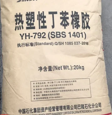 Sinopec Thermoplastic Elastomer Sbs Yh-792/792E for Solvent adhesive