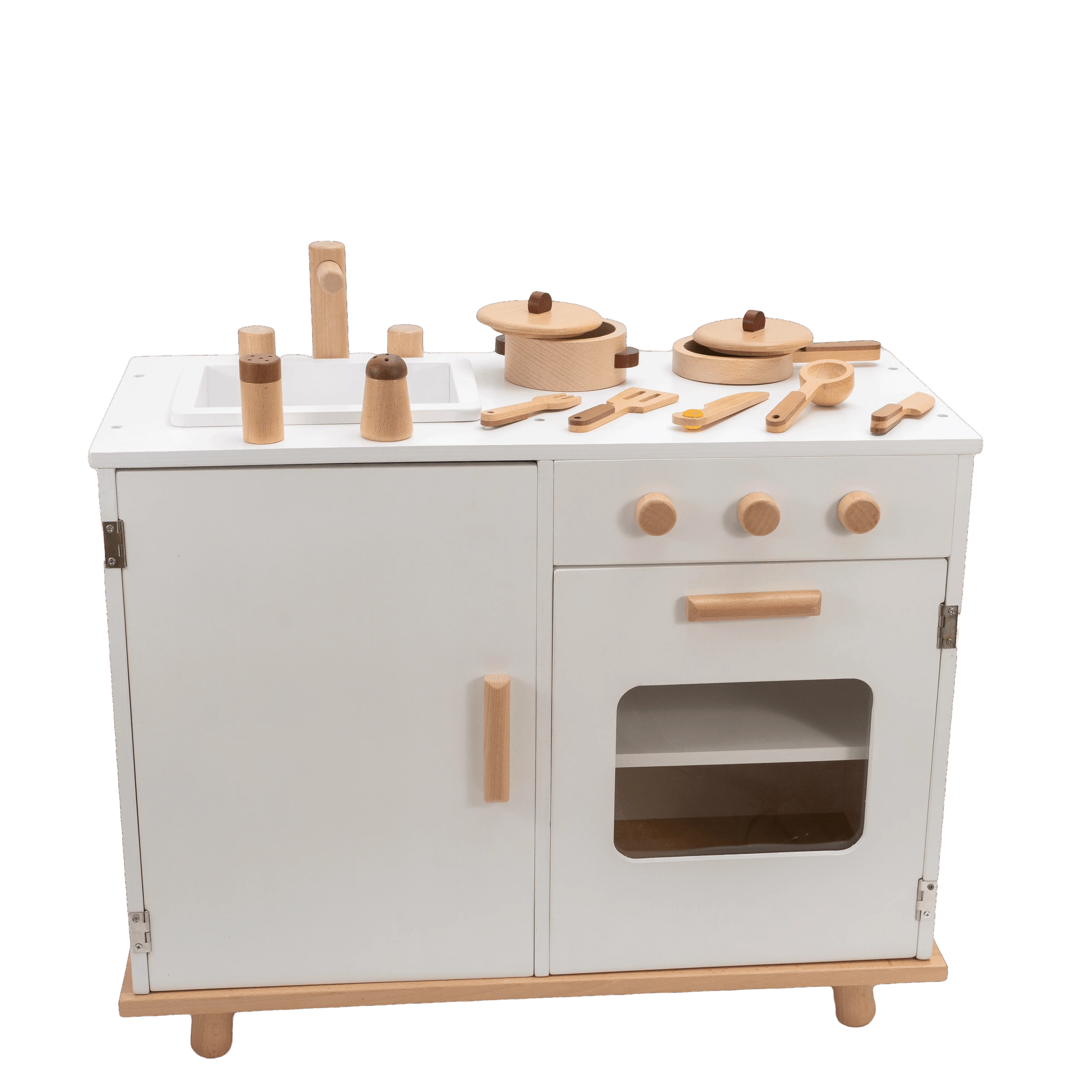 high quality Kids Educational Role Play  solid Wood Toy Children Pretend Role Wooden Play Set Kitchen Toy for Toddlers (1600475478849)
