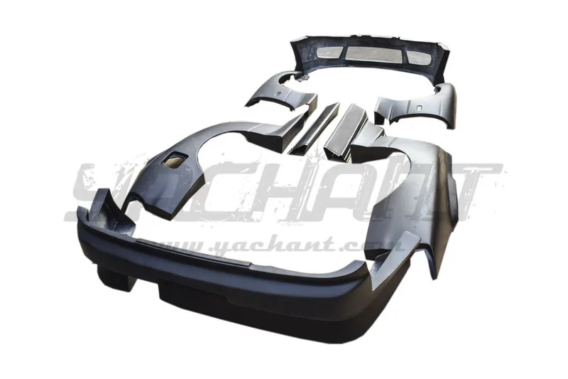 Trade Assurance Fiber Glass FRP Wide Body Kit Fit For 1999-2002 S15 BN Style Car Body Set Bumper Flare Side Skirts Fender