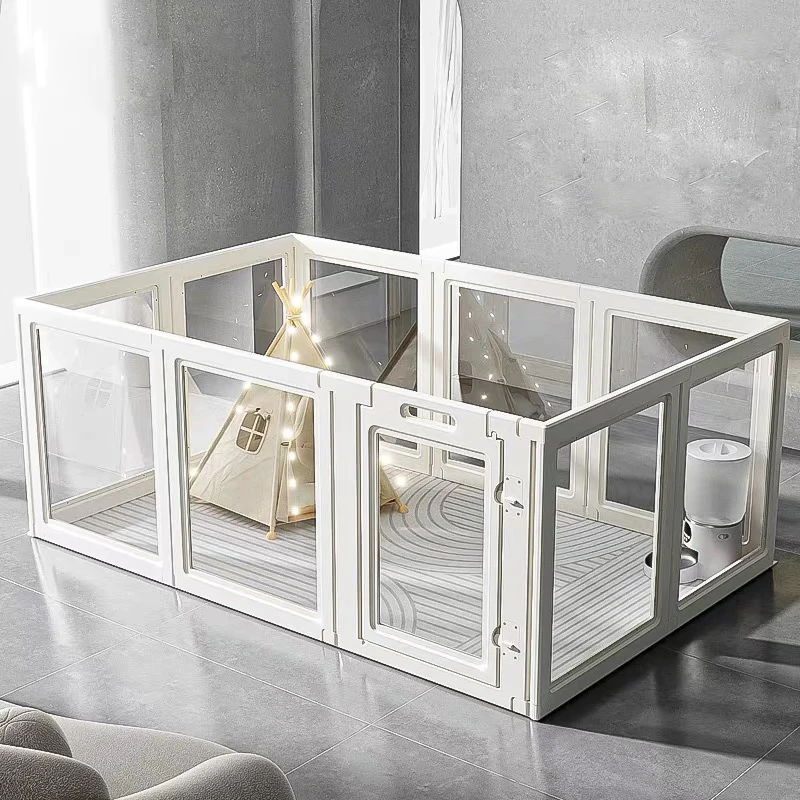 Pet Playpen Portable Puppy Playpen Pet Exercise Pen with Door Easy Assemble Indoor Outdoor Use for Small and Medium Dogs