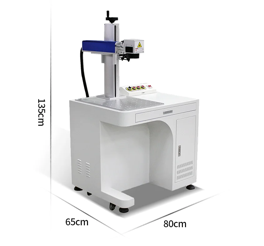 30w 50w desktop dynamic focus three type fiber co2 uv lazer jewellery cutting color laser marking 3d printer machine