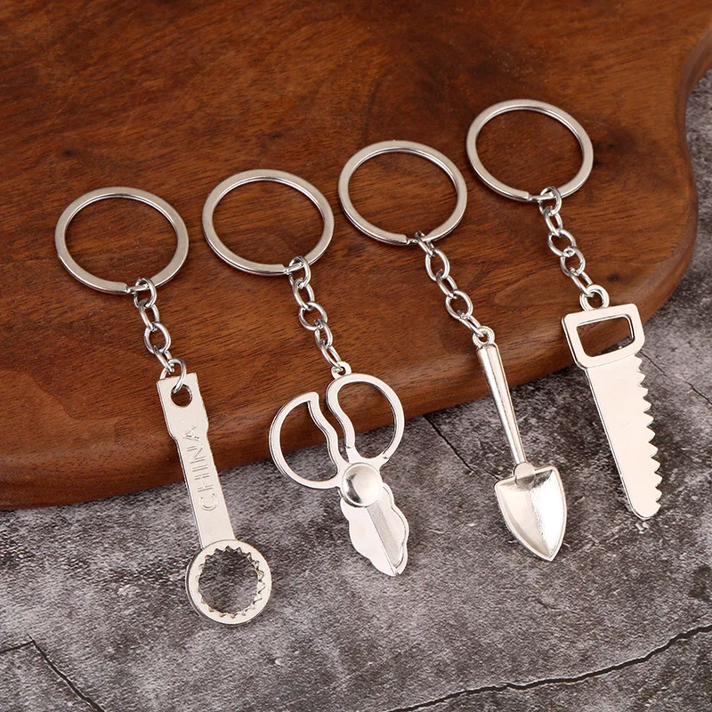 Simulation tool keychain metal creative wrench screwdriver hammer keychain car small gift pendant
