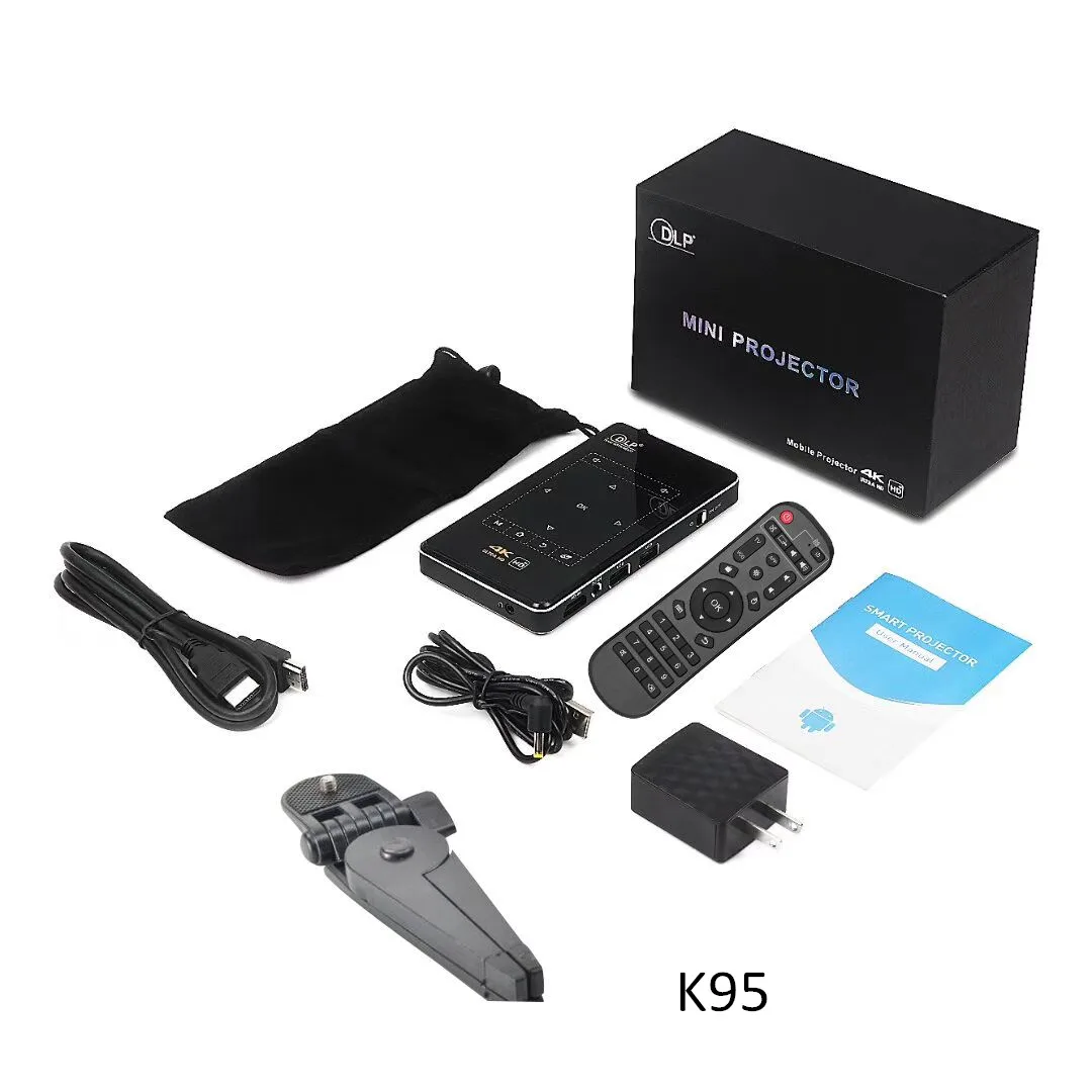 Android mini projector DLP projector with pocket size for home for outside with battery 480P smart projector