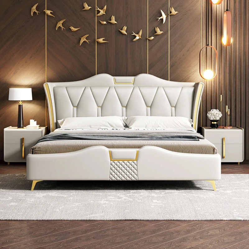 hotel bedroom furniture italian headboard king bedroom furniture designer leather light luxury beds