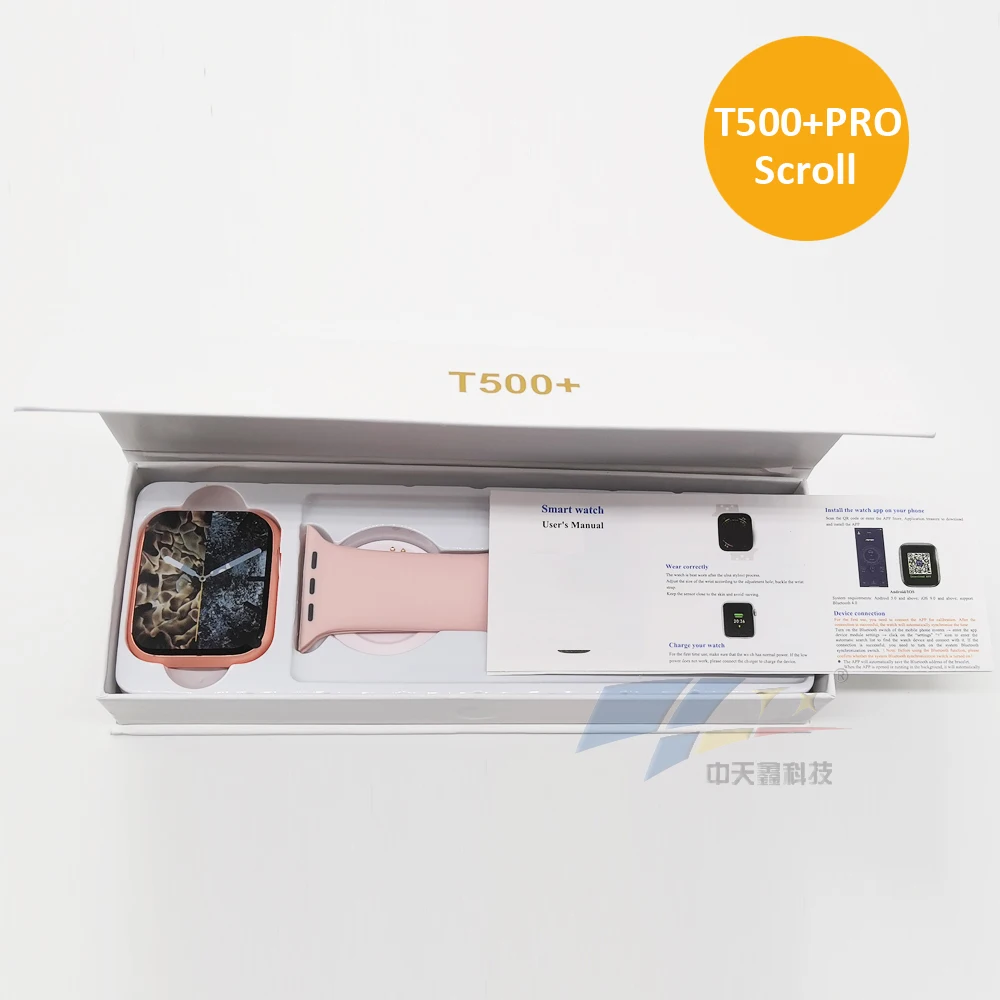 2021 Смарт-часы T500 + pro IP68 Водонепроницаемый мониторинг сердечного ритма для Android IOS