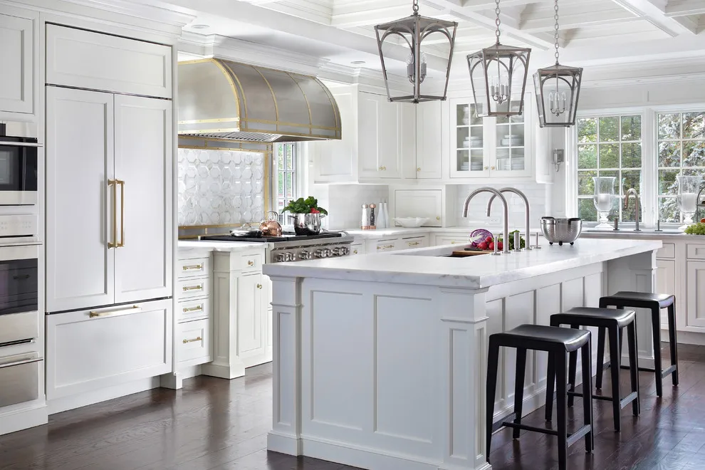 2024 home modern custom made kitchen cabinets wood shaker white