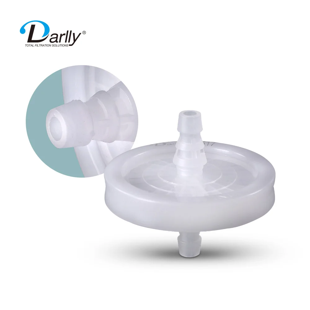 High Efficiency 0.22/0.45 um Capsule Filter PTFE/PES/Glass Fiber Media PP Housing Mini Hepa Filter Cartridge For Air Filtration