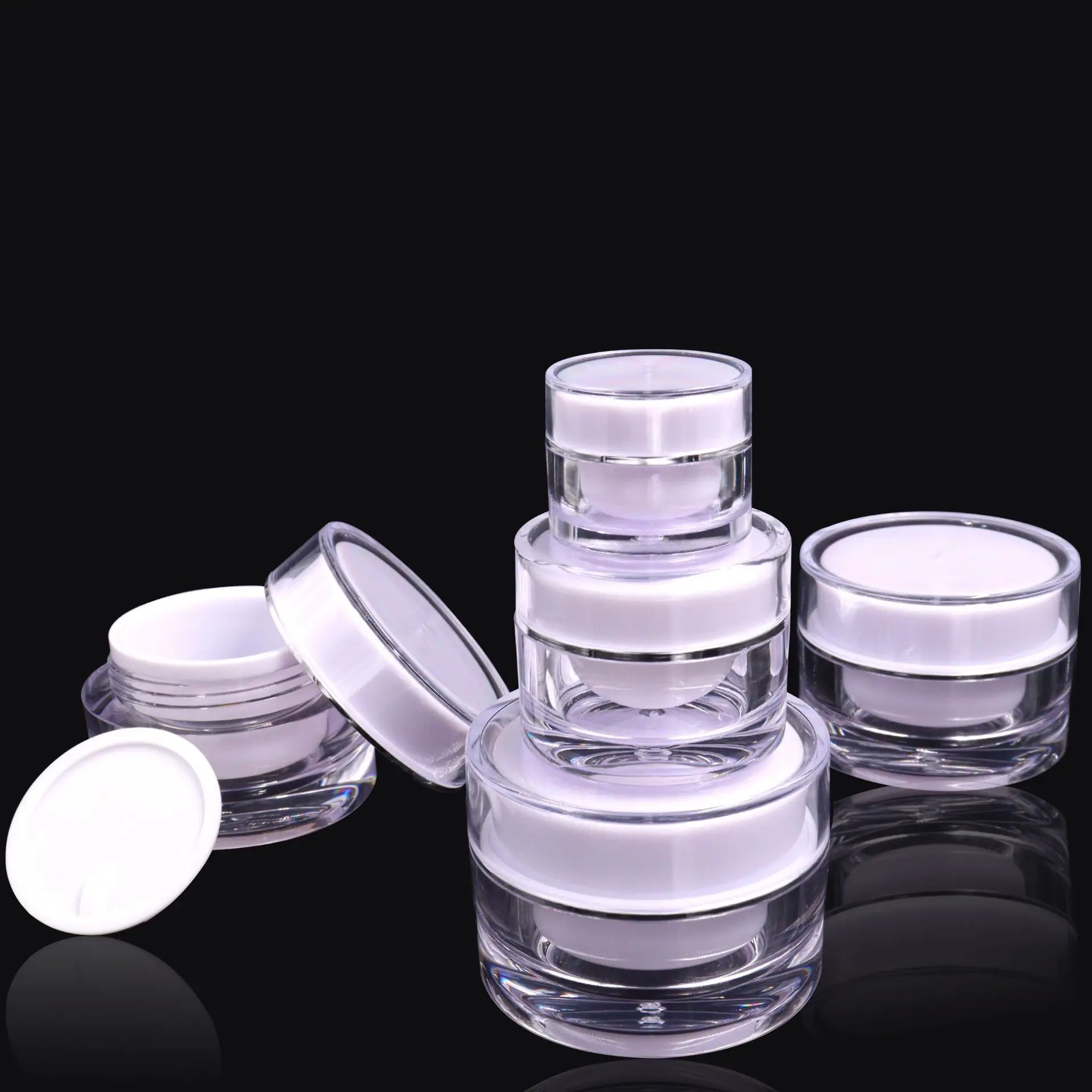 5g 10g 15g 20g 30g round cream packaging luxury skin care luxury double wall acrylic jar for cosmetic