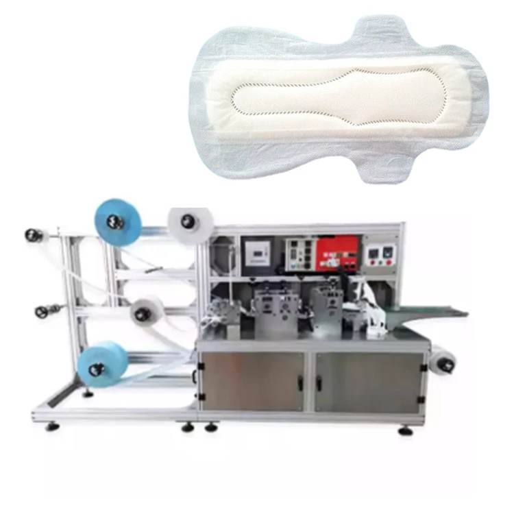 Semi Auto Ultrasonic Lady Sanitary Towel Sanitary Napkin Making Machine