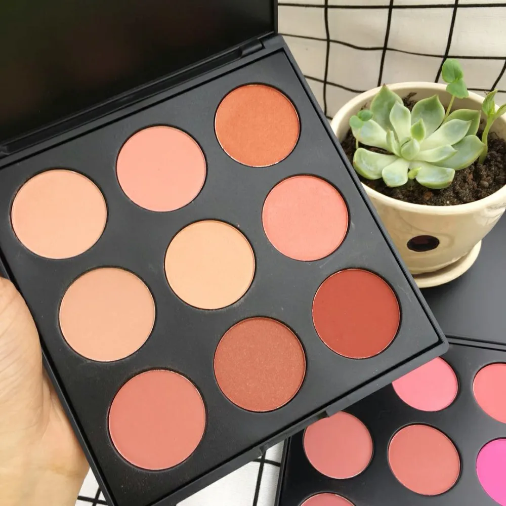 Cosmetics makeup make your own brand Wholesale waterproof long lasting 9 color blush makeup