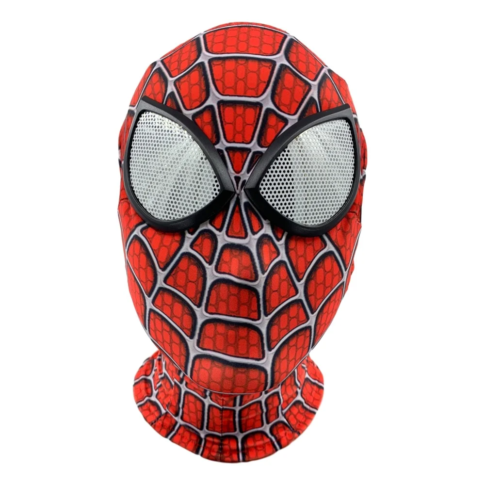 SuperHero  Custom Spider-Man Cosplay Mask Elastic Spiderman Mask With Eyes Raimi Spiderman Mask