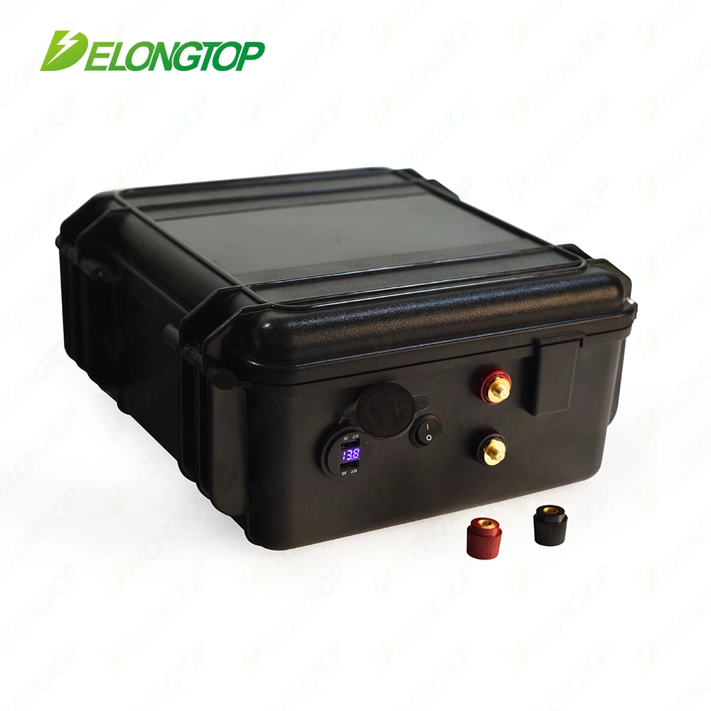 Deep Cycle Battery waterproof BOX  12V 200ah Lifepo4 Battery  with USB POWER for Boat CARAVAN