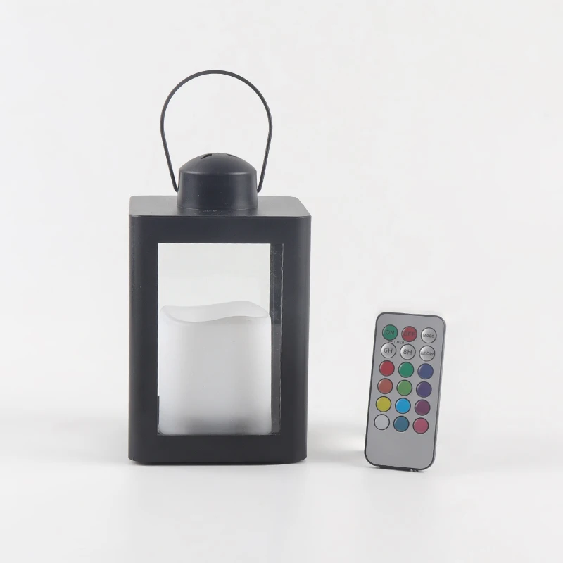 Custom Logo 12 Colors Garden Light Decor Metal Lantern Candle Holder Flameless Candle Lantern decorative Hurricane Lamp