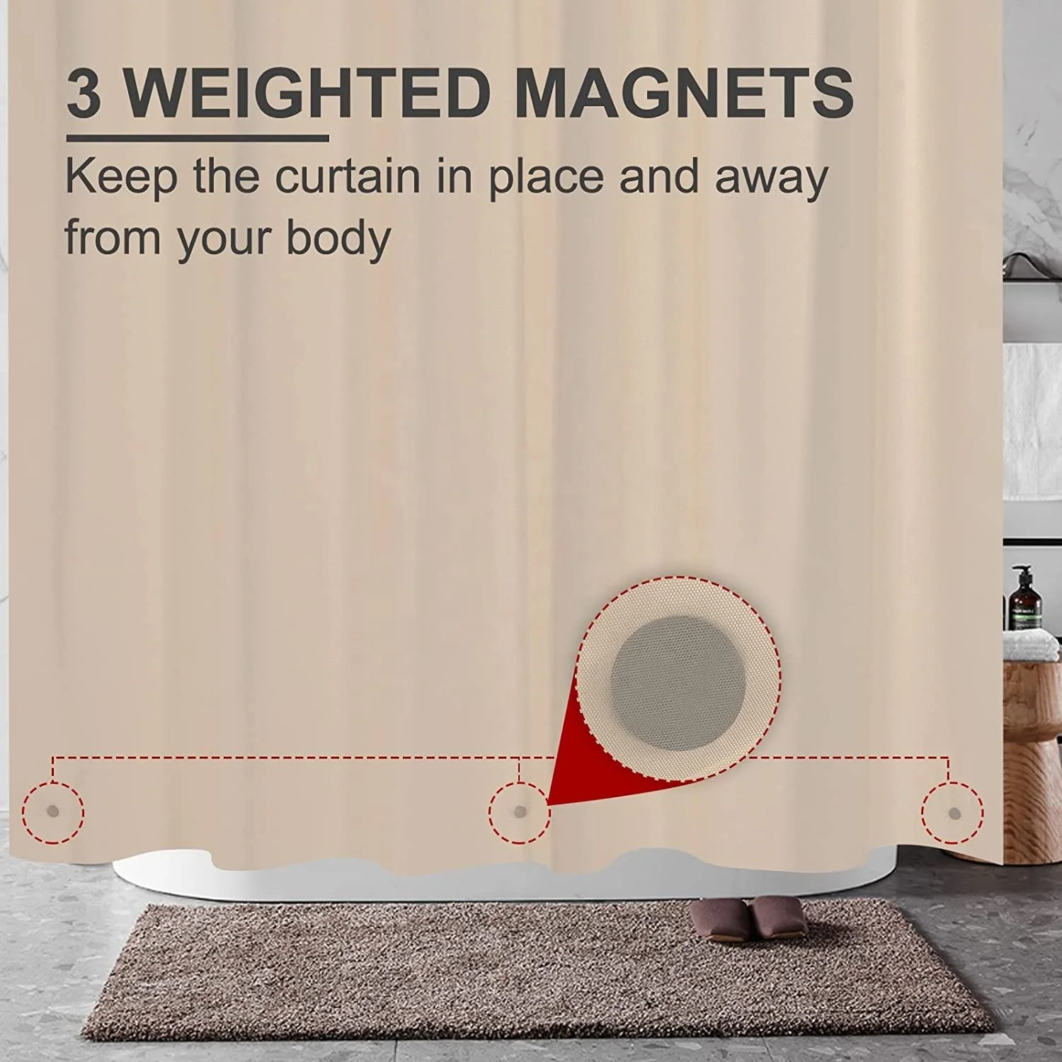 2023 Best Seller Custom Eco Friendly PEVA Vinyl Waterproof Shower Curtain Liner 12 Rustproof Metal Grommet Holes