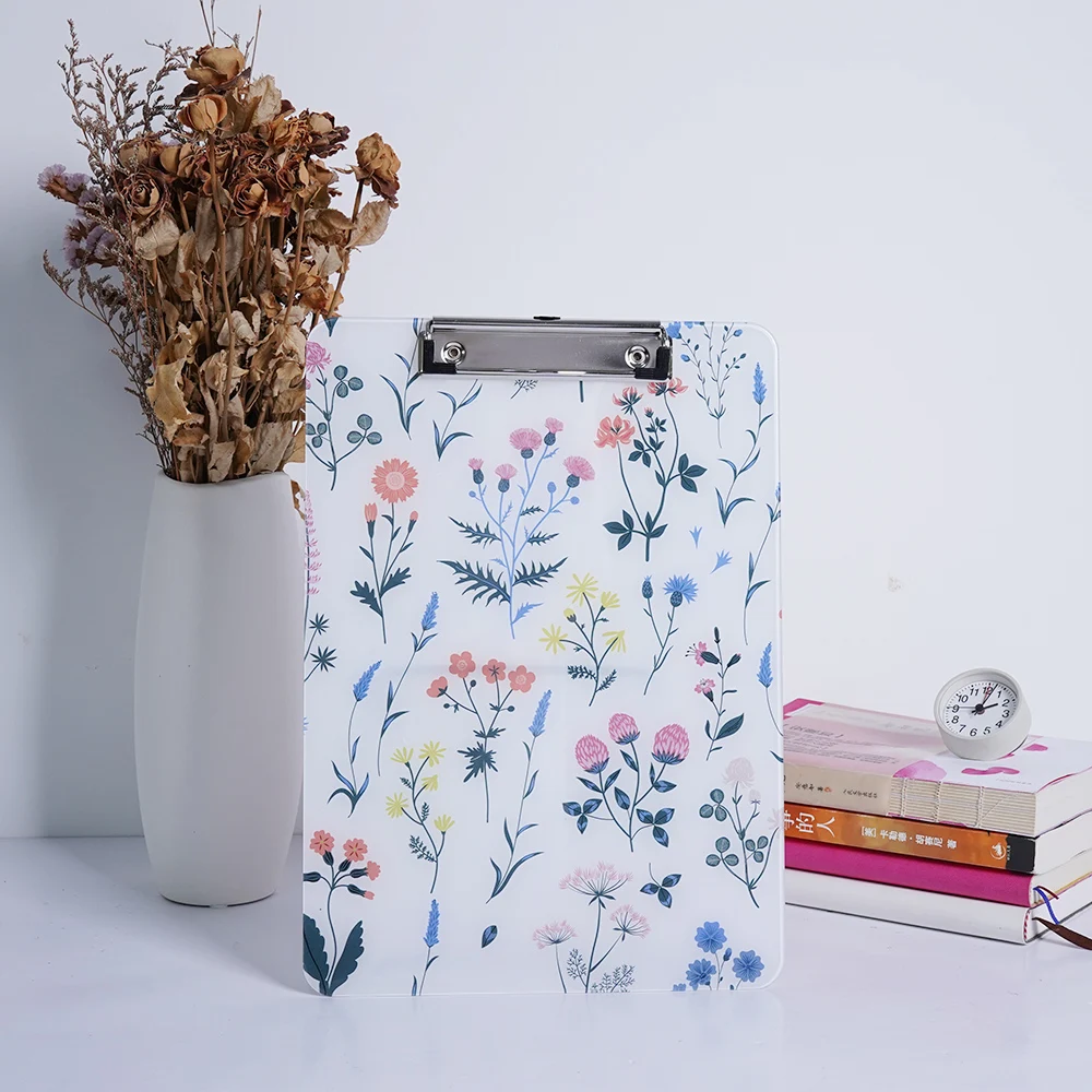 Customized Plastic A4 Letter Size Clipboard with Metal Clip