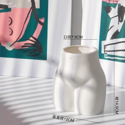 Wholesale human body shape flower arrangement ceramic decoration vase Nordic style living room creative design